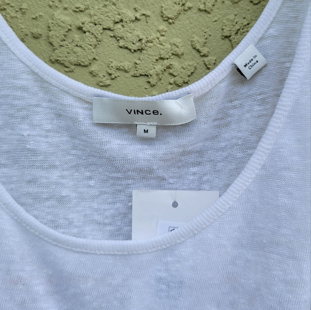 NWT Vince Breton Stripe Linen Tank - Picture 6 of 6
